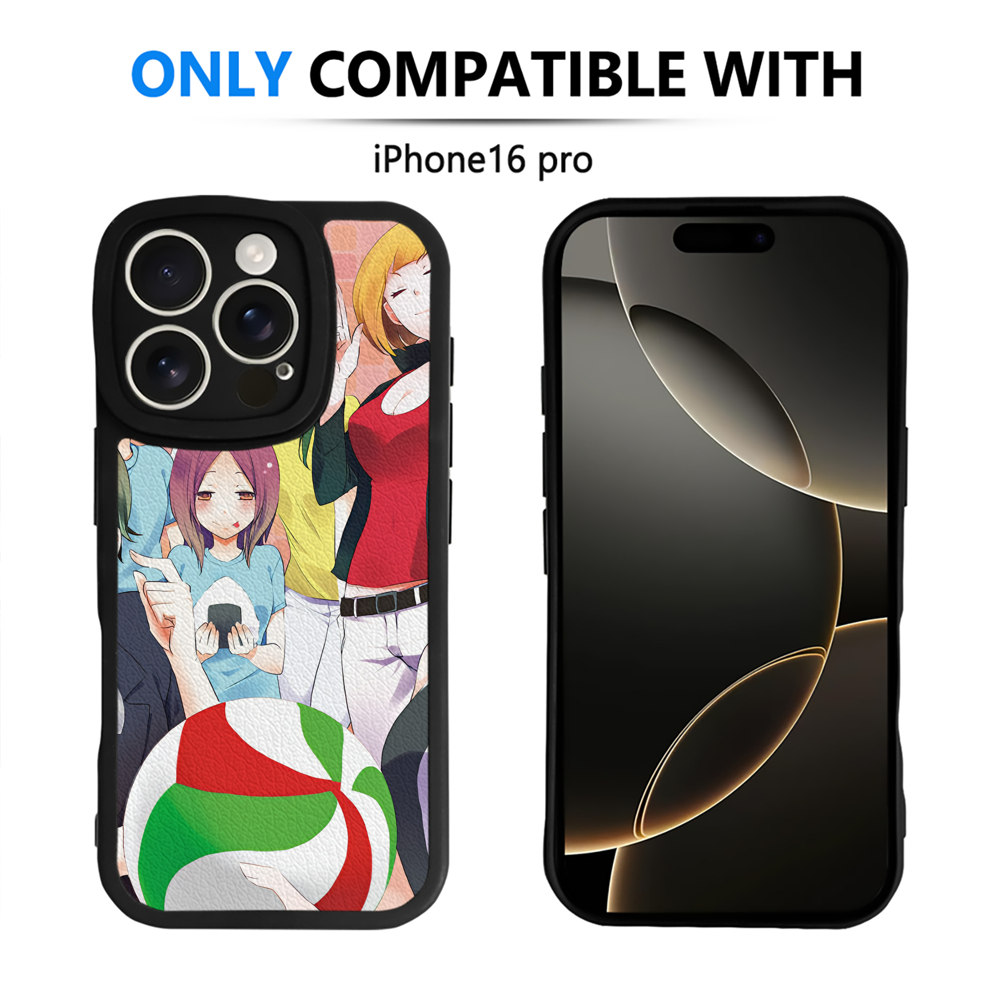 （画像用） ハイキュー!! Haikyu!! 【iPhone 16シリーズ対応】シリコンスマホケース（レザー調） 材質：シリコン